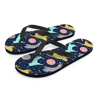 Space Cat Print Men's Flip Flops | Newhawaiianshirts CA