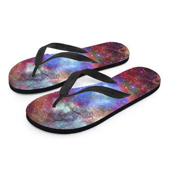 Star Nebula Galaxy Space Men's Flip Flops | Newhawaiianshirts CA