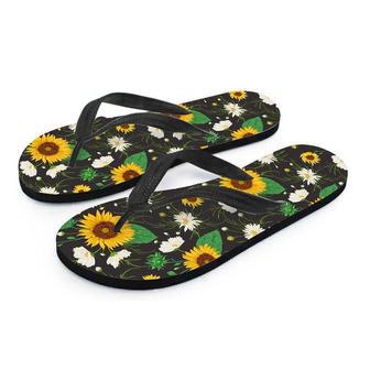 Sunflower And Chamomile Men's Flip Flops | Newhawaiianshirts UK