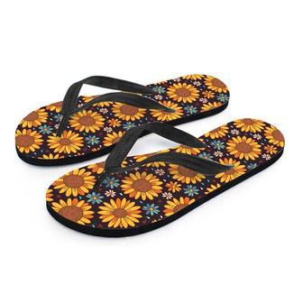 Sunflowr Floral Men's Flip Flops | Newhawaiianshirts CA