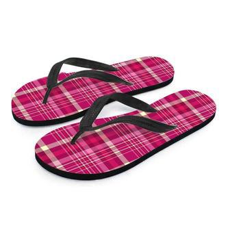 Tartan Pink Plaid Men's Flip Flops | Newhawaiianshirts AU