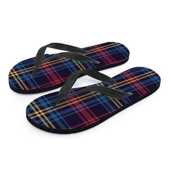 Tartan Print Men's Flip Flops | Newhawaiianshirts DE