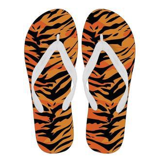 Tiger Pattern Print Men & Women Flip Flops | Newhawaiianshirts CA