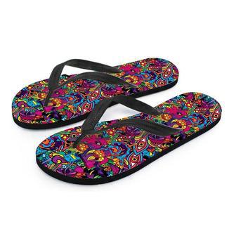 Tribal Hippie Trippy Men's Flip Flops | Newhawaiianshirts CA