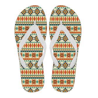 Tribal Native American Aztec Indians Navajo Print Men & Women Flip Flops | Newhawaiianshirts DE