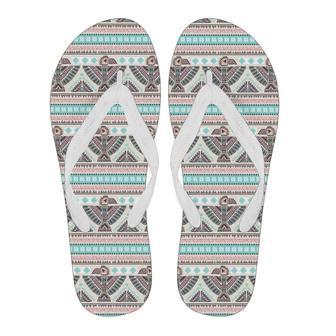 Tribal Native Indians American Aztec Navajo Print Men & Women Flip Flops | Newhawaiianshirts