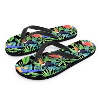 Tropical Bird Hawaiian Print Men's Flip Flops | Newhawaiianshirts AU