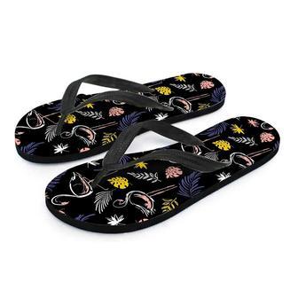 Tropical Flamingo Print Men's Flip Flops | Newhawaiianshirts UK