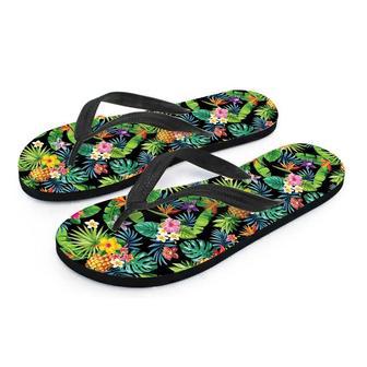 Tropical Hawaiian Floral Print Men's Flip Flops | Newhawaiianshirts AU