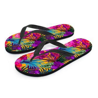 Tropical Hibiscus Flower Hawaiian Print Men's Flip Flops | Newhawaiianshirts UK