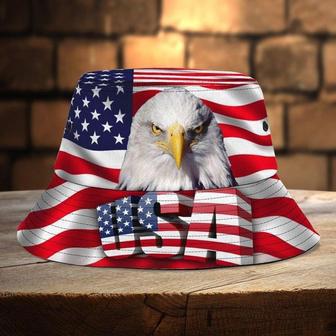 Usa Eagle Bucket Hat American Eagle Bird Bucket United States Lovers Gift Eagle Lovers Gift Bucket Hat | Newhawaiianshirts DE