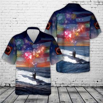 USS Phoenix Attack Submarine, Of July Hawaiian Shirt | Newhawaiianshirts UK