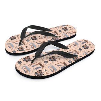 Viking Cartoon Norse Men's Flip Flops | Newhawaiianshirts CA