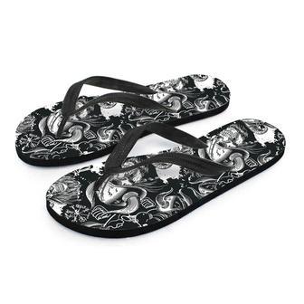 Viking Skull Men's Flip Flops | Newhawaiianshirts DE