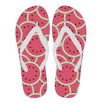 Watermelon Red Piece Pattern Print Men & Women Flip Flops | Newhawaiianshirts