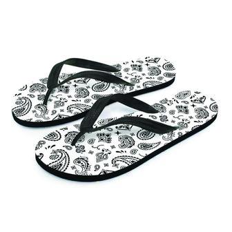 White Bandana Men's Flip Flops | Newhawaiianshirts AU