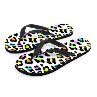 White Leopard Men's Flip Flops | Newhawaiianshirts DE