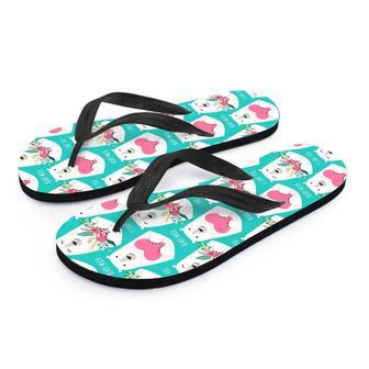 White Mama Bear Men's Flip Flops | Newhawaiianshirts DE