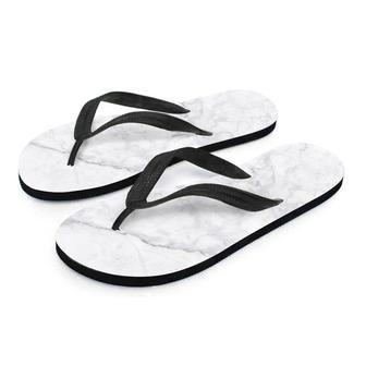 White Marble Men's Flip Flops | Newhawaiianshirts UK