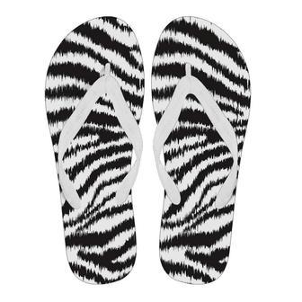 White Tiger Pattern Print Men & Women Flip Flops | Newhawaiianshirts CA