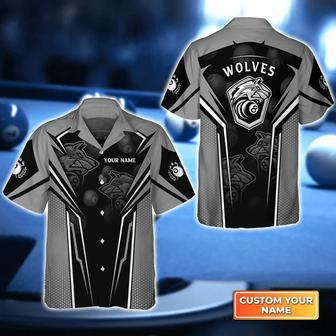 Wolf Team Pool Eight Ball Billiard Hawaiian Shirt, billiard team uniform, Gift For Billiard Players | Newhawaiianshirts