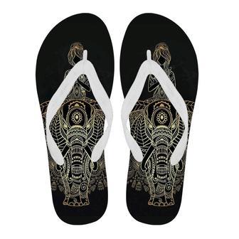 Yoga Elephant Mandala Men & Women Flip Flops | Newhawaiianshirts