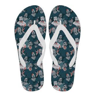 Zombie Halloween Pattern Print Men & Women Flip Flops | Newhawaiianshirts AU