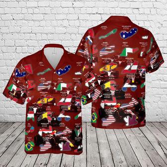 2024 Formula One Teams 2024 Motor Racing Hawaiian Shirt for Racer, Formula 1 Circuit Flag Hawaiian Shirt | Newhawaiianshirts UK