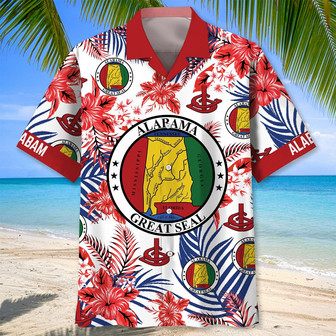 Alabama State Proud Hawaiian Shirt for Men, Women, Alabama Flag Summer Beach Shirt | Newhawaiianshirts