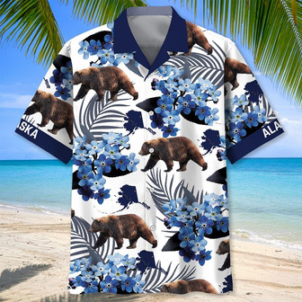 Alaska Bear Tropical Hawaiian Shirt for Men, Women, Alaska Summer Beach Shirt | Newhawaiianshirts