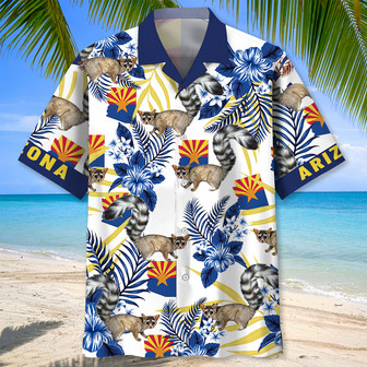 Arizona Proud Hawaiian Shirt for Men, Women, Arizona State Flag Hawaiian Summer Beach Shirt | Newhawaiianshirts