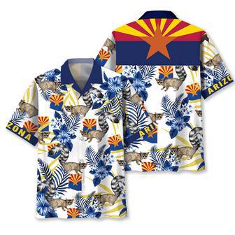 Arizona Proud Hawaiian Shirt for Men, Women, Arizona State Flag Hawaiian Summer Beach Shirt | Newhawaiianshirts DE