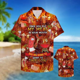 BBQ Hawaiian Shirt Once You Put My Meat In Your Mouth | Newhawaiianshirts UK