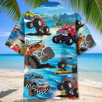 Beach Monster Truck Hawaiian Shirt for Men, Women, Monster Truck Summer Shirt | Newhawaiianshirts