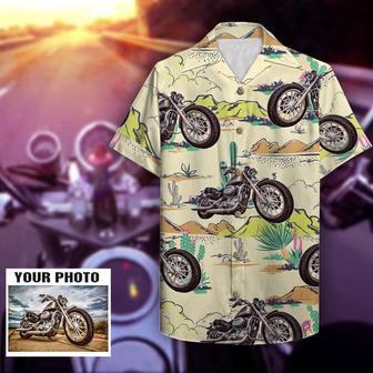 Biker Custom Photo Motorcycle Hawaiian Shirt, Aloha Shirt, Hawaiian Shirt for Men, Gift for Biker | Newhawaiianshirts DE