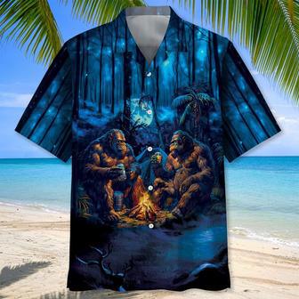 Camping Bigfoot Crazy Friend Hawaiian Shirt for Men, Women, Camping Lovers Summer Shirt | Newhawaiianshirts AU