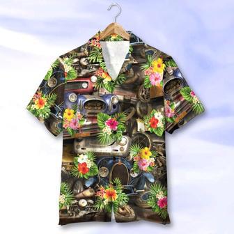 Classic Car Hawaiian Shirt, Aloha Shirt, Floral Pattern, Summer Gift | Newhawaiianshirts CA