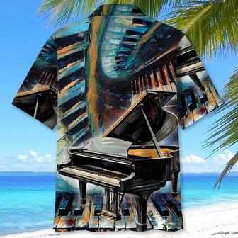 Colorful Piano Hawaiian Shirts For Men , Watercolor Piano Hawaiian Shirt for Piano Players, Musician | Newhawaiianshirts DE