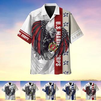 Cool Eagle US Veteran Multiservice Hawaii Shirt | Newhawaiianshirts AU