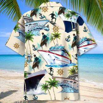 Cruise Surf Watercolor Hawaiian Shirt for Men, Cruise Summer Shirt for Him | Newhawaiianshirts UK