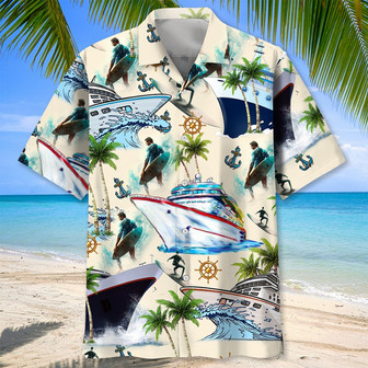 Cruise Surf Watercolor Hawaiian Shirt for Men, Cruise Summer Shirt for Him | Newhawaiianshirts