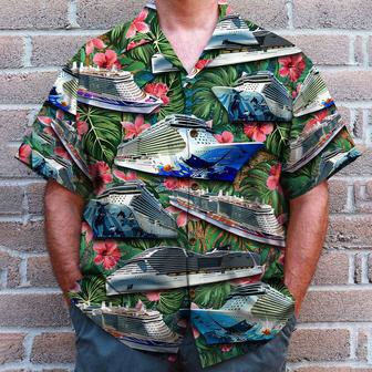 Cruising Hawaiian Shirt Seamless Boat Pattern | Newhawaiianshirts CA