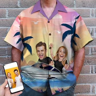 Custom Couple Hawaiian Shirt And Men Beach Shorts, Gift For Couple | Newhawaiianshirts DE