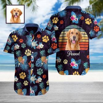 Custom Dog Photo Name Hawaiian Shirts for Dogs and Owners Tropical Shirts for Men Aloha Shirt Outfit | Newhawaiianshirts AU