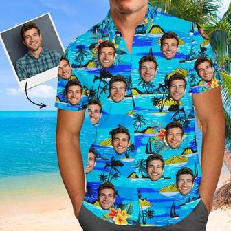 Custom Face Men's Hawaiian Shirt Gang Style, Best Gift for Summer Holiday, Upload Photo Hawaiian Shirt | Newhawaiianshirts AU