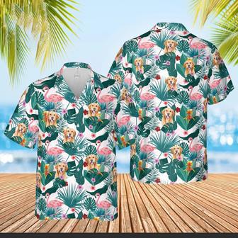 Custom Flamingo Hawaiian Shirt with Pet Face, Personalized Dog Hawaiian Shirts from Photo, Annyversary Gift | Newhawaiianshirts AU