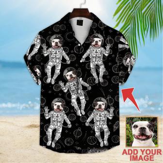 Custom Image Pet Funny Space Pattern Short-Sleeve Hawaiian Shirt, Gift for Dog Lovers | Newhawaiianshirts DE