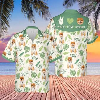 Custom Name And Image Dog Summer Hawaiian Shirt, The Dog and The Leaves Shirt, Gift for Men Women, Idea Gift for Dog Lover | Newhawaiianshirts