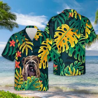 Custom Pet Hand-Painting Hawaiian Shirts For Men, Hawaiian Outfit For Couple, Dog Hand-Painted on Hawaii Shirt | Newhawaiianshirts UK