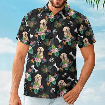 Custom Photo Dog Bone Flower Pattern Hawaiian Shirt, Dog Hawaiian, Gift For Dog Dad, Dog Lover, Dog Owner | Newhawaiianshirts CA